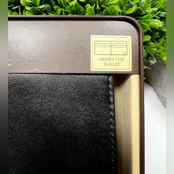 NIB- Patricia Nash Men’s Money Clip Wallet in Black, Heritage Collection - Picture 2 of 6